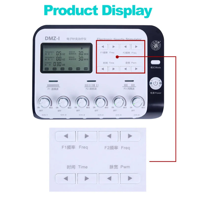 New TENS Equipment Massager Needle Electric Muscle Stimulator 6 Output Channel Electroacupuncture Acupuncture Physiotherapy