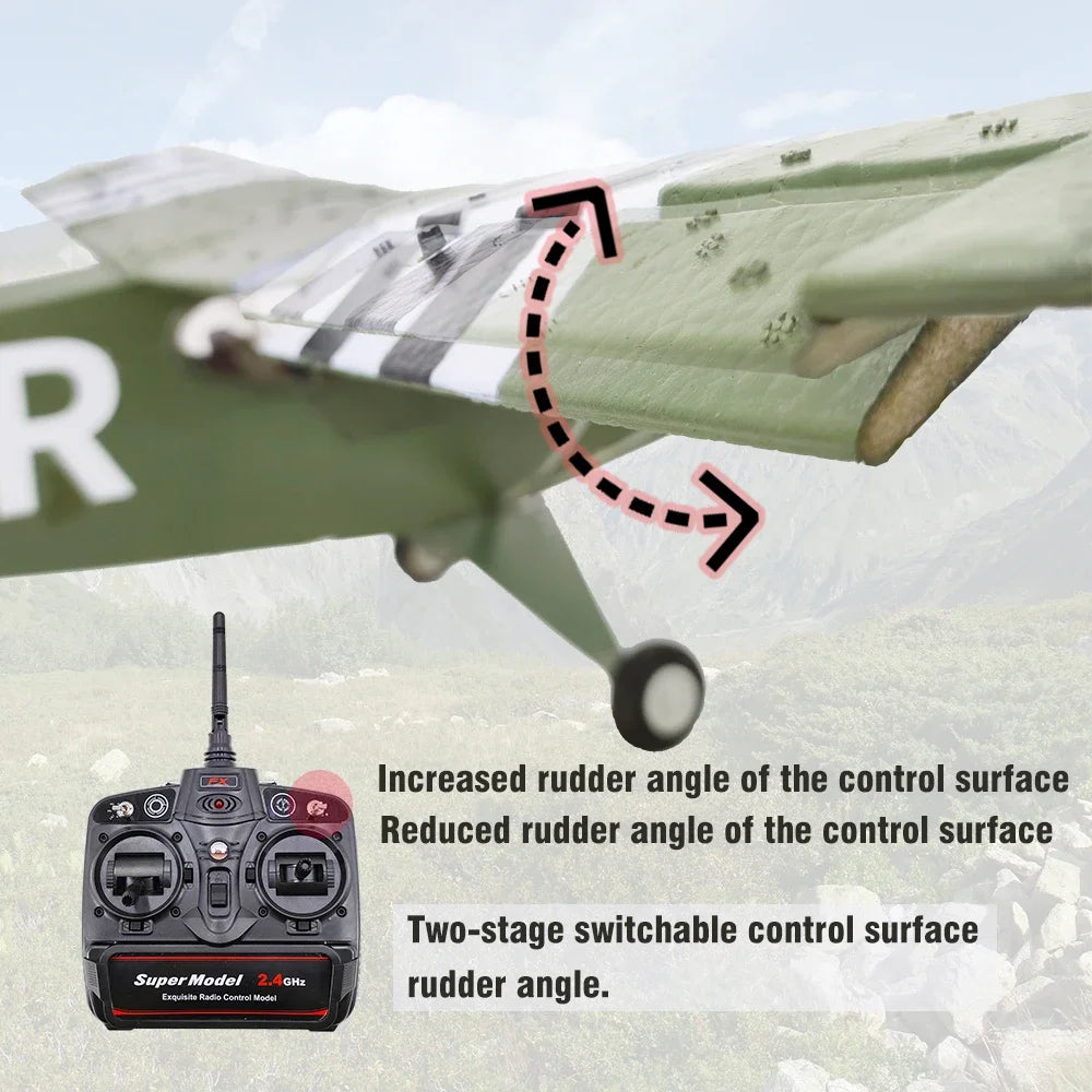 1/16 World War II Remote Control Aircraft Model J3 Brushless Four-way Six-axis Stabilized 3D Fixed Wing Aircraft