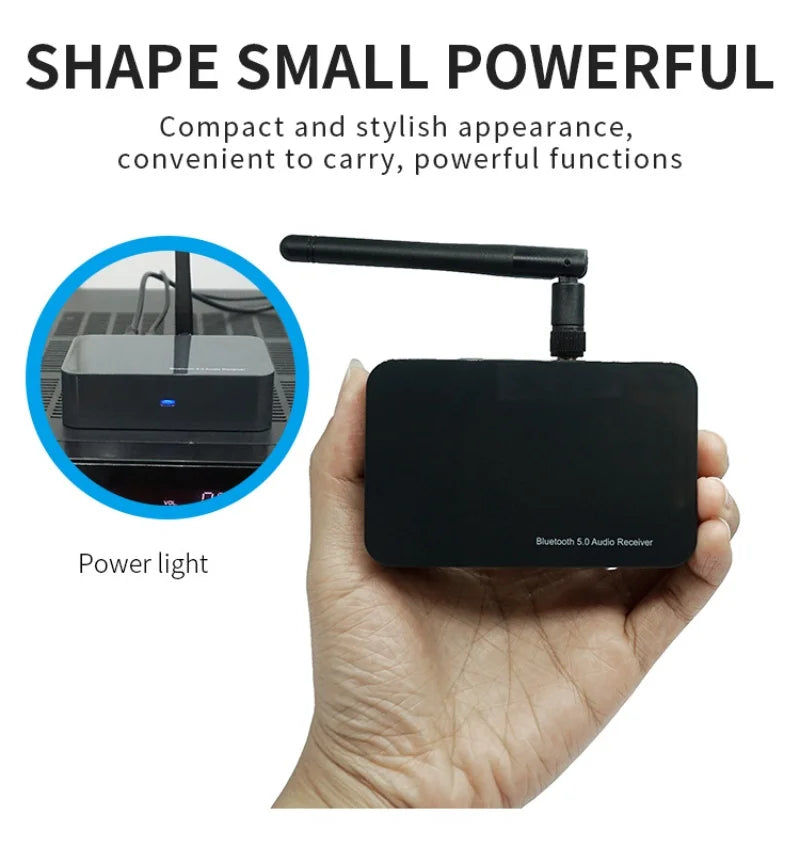 A58 5.0 Fiber Optic Bluetooth 3.5 Output with Antenna, Instant Power On