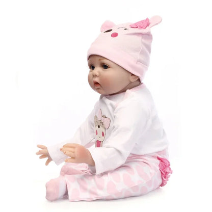 40cm Reborn Dolls Simulated Baby Doll Lifelike Girl Reborn Doll Kit Babies Silicone Baby Dolls Toys for Children Gift for Kids