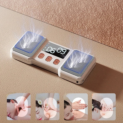 BXA Mini Pulse Fingertip Massager Electric Portable Micro-current Finger Joint Hand Massage Pulse Knuckle Pain Relaxation Health