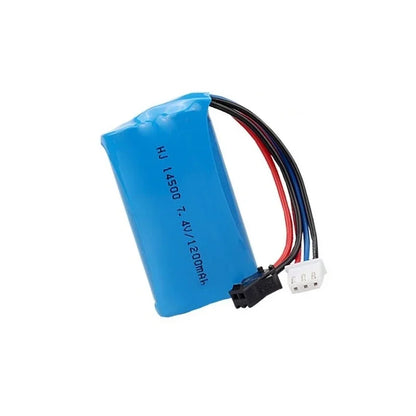 1Pcs 7.4V 1200mAh 14500 Li-ion Battery SM for Electric Toys Water Bullet Gun Toys Accessory 7.4V Battery for Vehicles RC Toy