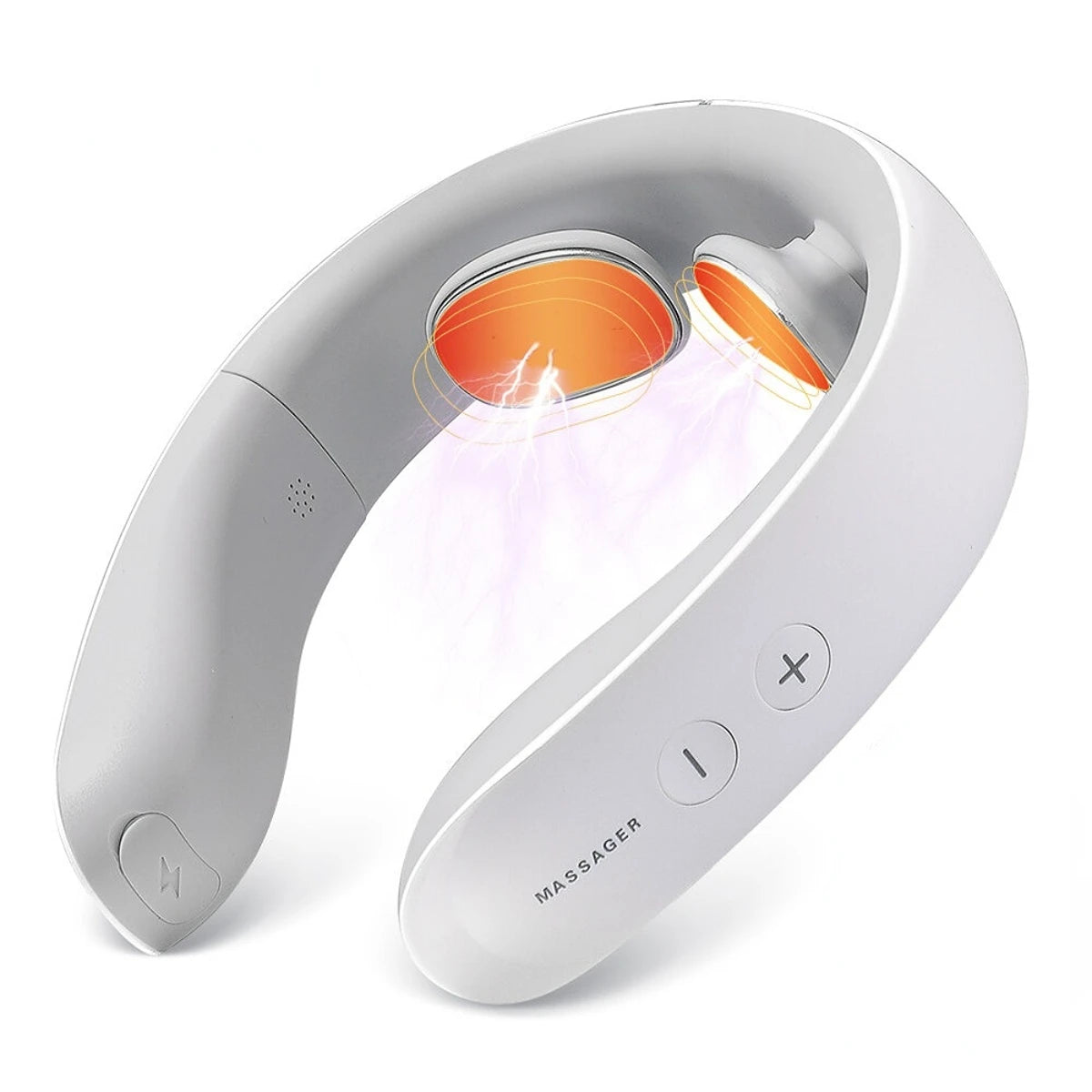 NMK601 Electric Neck Massager 40° Hot Compress Heating TENS Pulse Massage Instrument 6 Mode 15 Levels Deep Tissue Relax Portable