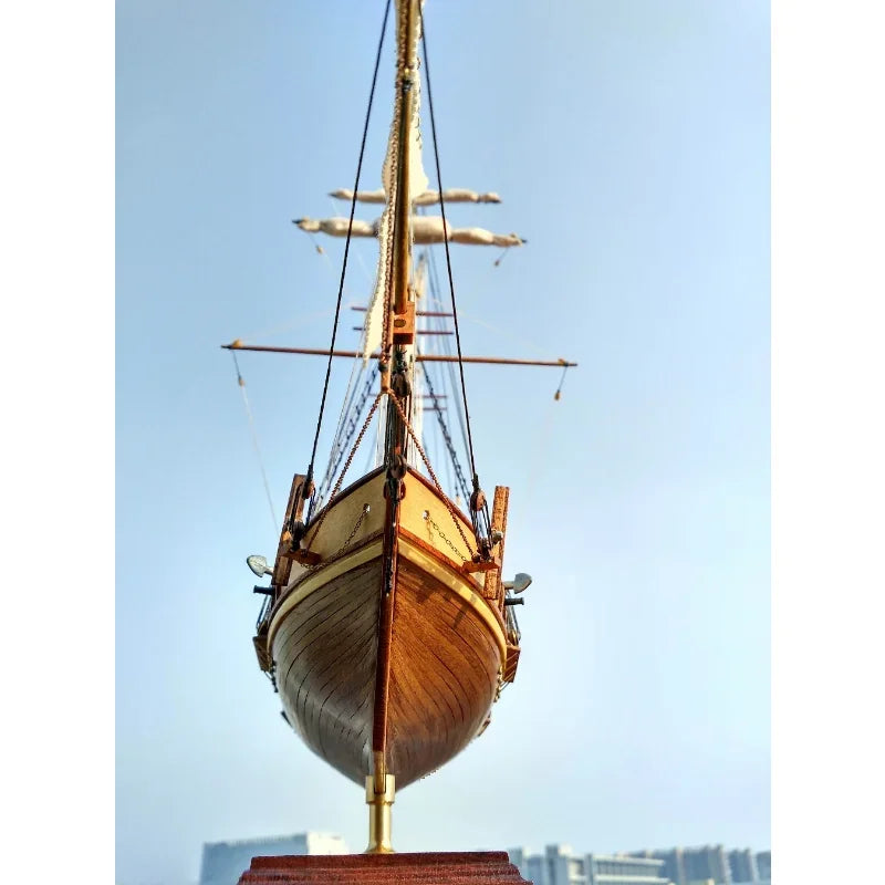 Wooden Assembled Ancient Sailboat Model Building Kits Sailboat DIY Hobby Sailing Toys for Kids Desktop Diorama Decoration