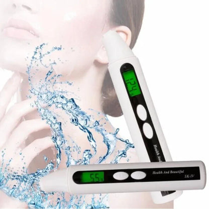 SK-IV Face Skin Moisture Tester Pen Digital LCD Digital Skin Moisture & Oil Content Analyzer For Face Forehead Cheek Eye Facial