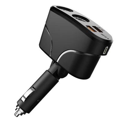 TR35 High Power Car Cigarette Lighter with Dual QC3.0/PD Fast Charging, 120W, 12V/24V Car Charger