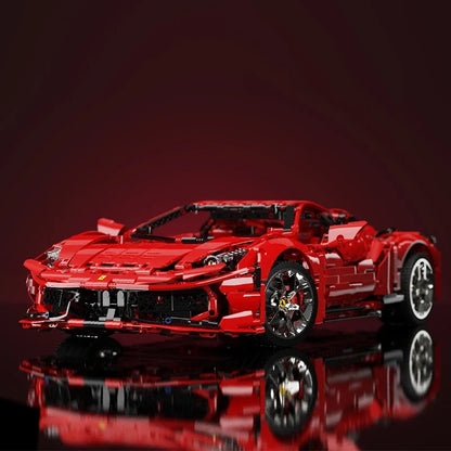 3380PCS Technical Red MOC 458 Sport Car Building Blocks 42143 High Tech Speed Vehicle Gifts Bricks Toy for Boy Friend