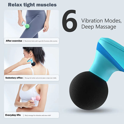 Mini Back Massager Electric Handheld Massager Body Modes To Relieve Muscle Tension In Neck Shoulders Back Waist and Legs