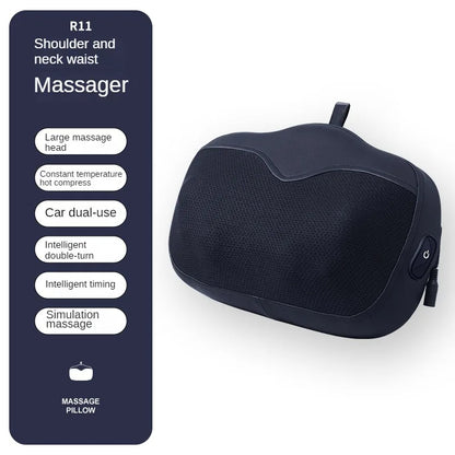 New Cervical Massage Pillow Charging Neck Waist Massager Fully Automatic Back Multi-functional Home Car Massager Massage Pillow