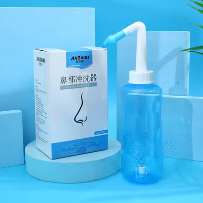 Adults Children Nasal Wash Cleaner Nose Protector Cleans Moistens Avoid Allergic Rhinitis Neti Pot 500ml Bottle +Nasal Rinse Mix