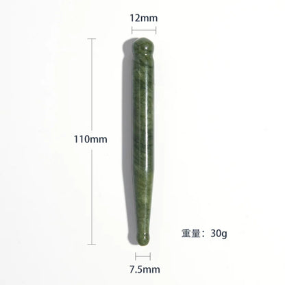 1pc Natural Glaze Jade Massage Tool Guasha Beauty Rong Bang Female Jade Massager Meridian Eye and Face Pointing Pen