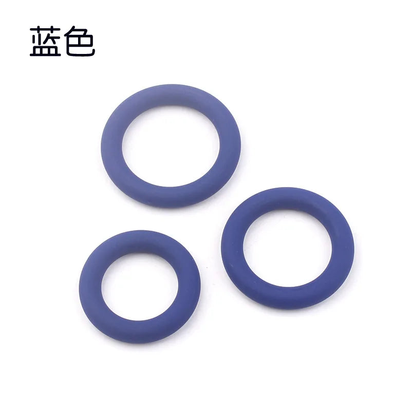 3pcs Male Penis Ring Silicone Cock Semen Lock Rings Delay Ejaculation Stretcher Extender Erotic Men Couples Sperm Ring Sex Toys