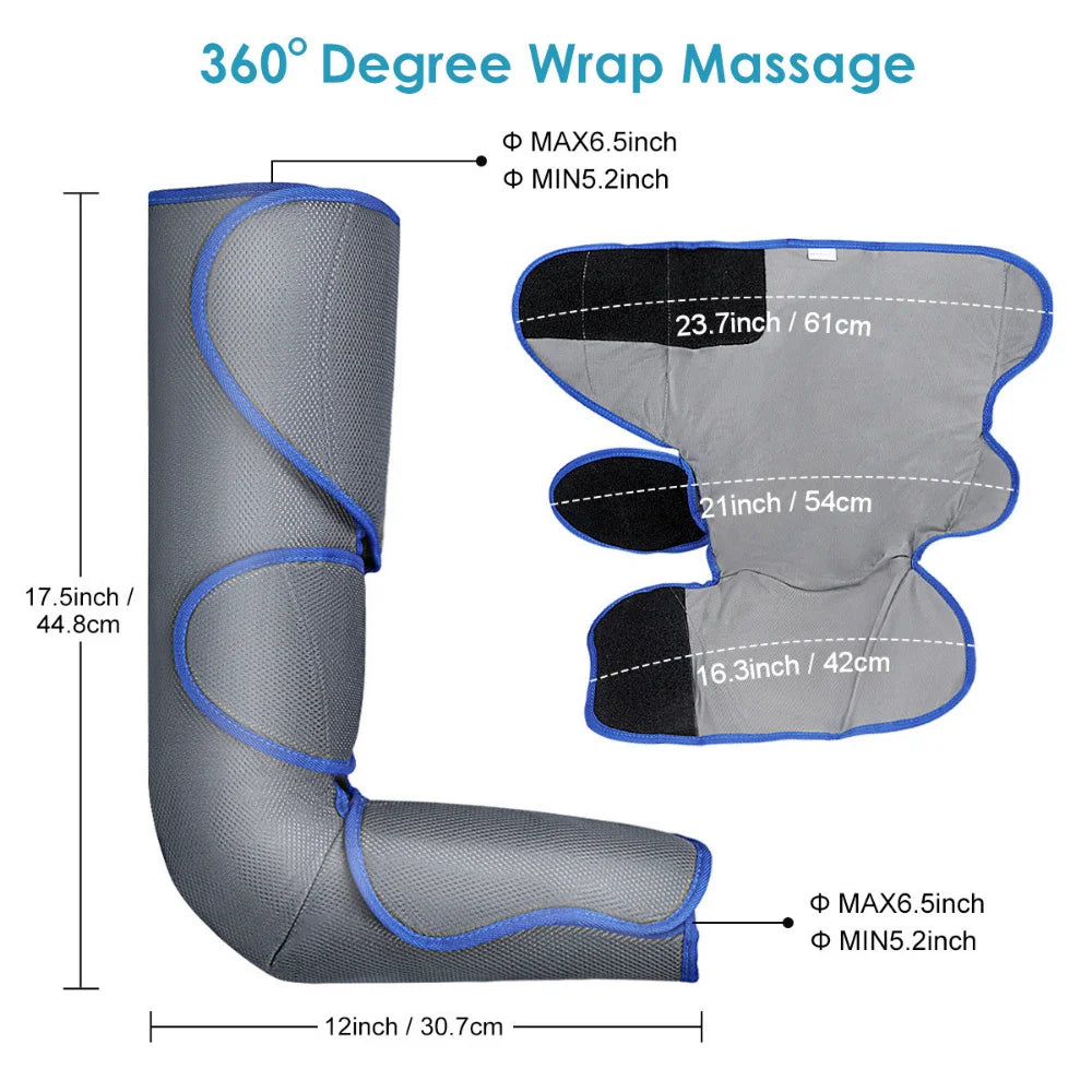 Muscle Relaxation Lymphatic Drainage Device New Electric Foot Air Pressure Leg Massager Promotes Blood Circulation Body Massager