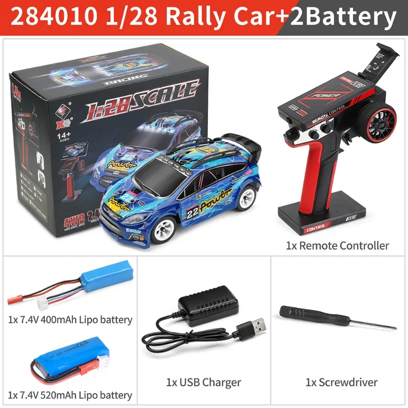 Wltoys RC 284131 1/28 2.4G 4WD Short Course Drift RC Car Vehicle Models with Light 30km High-speed Kids Children Toys Pk K989