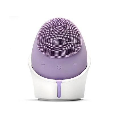 Ultrasonic Silicone Face Cleansing Brush Electric Wireless Charger Waterproof Facial Cleansing Instrument Massage Relaxation