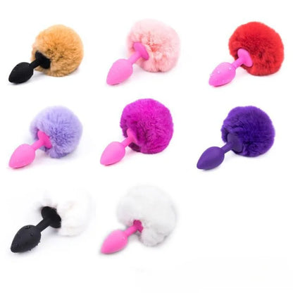 1pc BDSM Erotic Anus Toys Silicone Anal Plug Rabbit Tail Butt Plug Cosplay Games Flirt Sex Toys Gift for Female Male Couples Gay