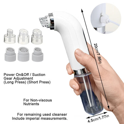 New Electric Blackhead Remover Hole Vacuum Cleanser Acne Blackhead Remover USB Rechargeable Water Cycle Cleaning Tool