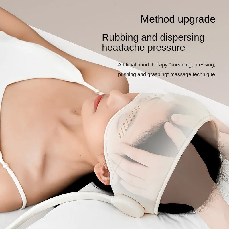 Head and Eye Integrated Massage Device Airbag Wrapping Sleep Aid for Household Use Hot Compress Massage Helmet Head Massager