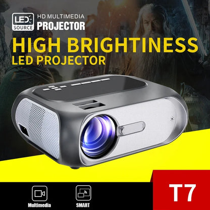 T7 HD Portable Mini Home LED Projector: Cross-Border Miniature Family Projector