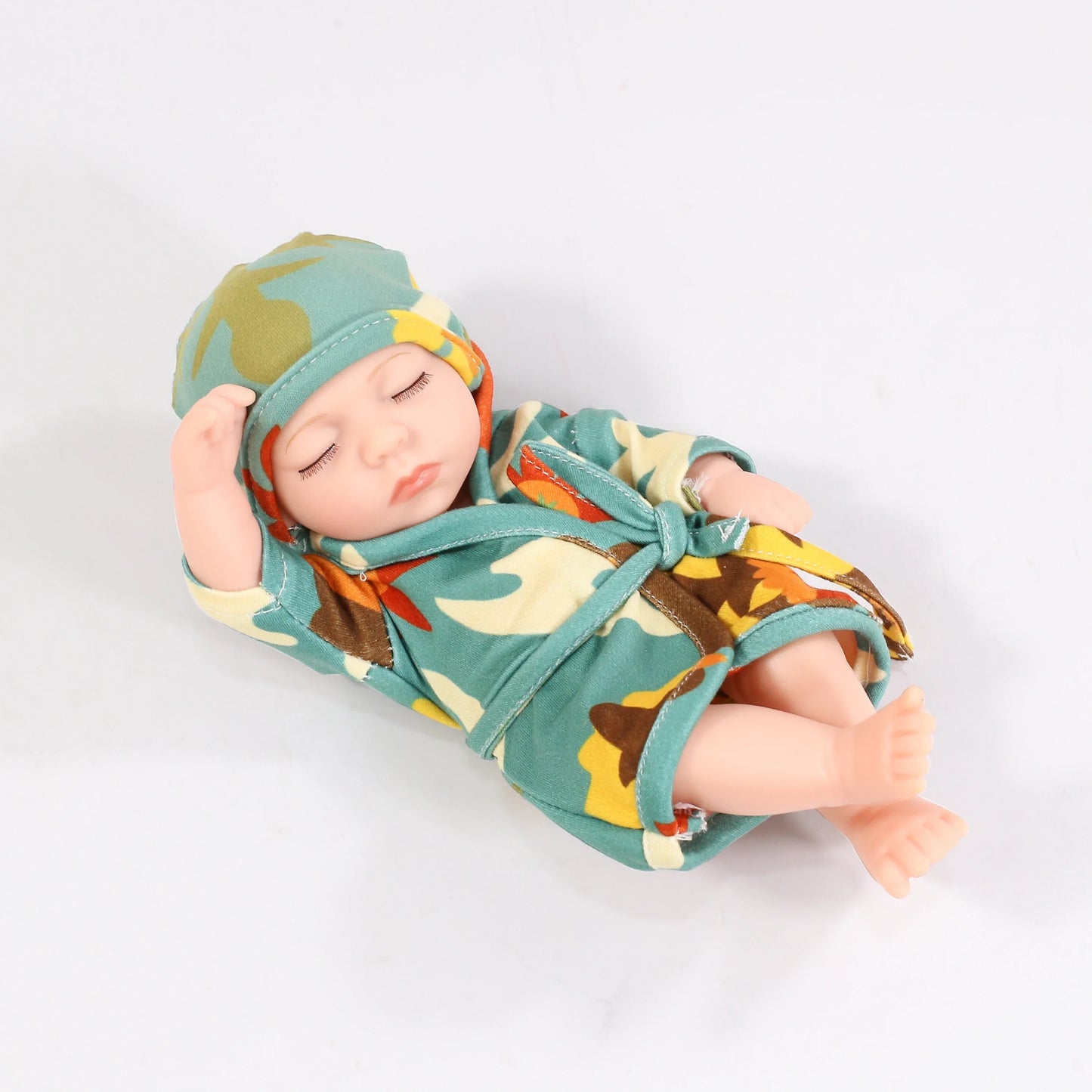 19cm Silicone Reborn Dolls Lifelike Reborn Baby Toys Waterproof Doll Cute Mini Sleep Soother Doll for Girls Birthday Gift