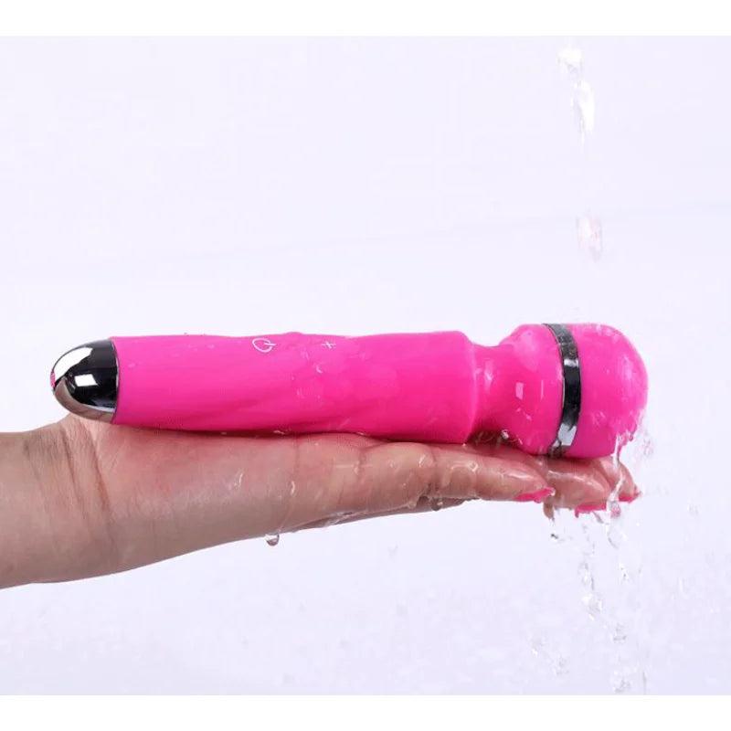 Soft Silicone Waterproof Warm 7-Frequency AV Massager G-spot Nipple Clitoris Stimulator Massager Masturbator Sex Toys for Women