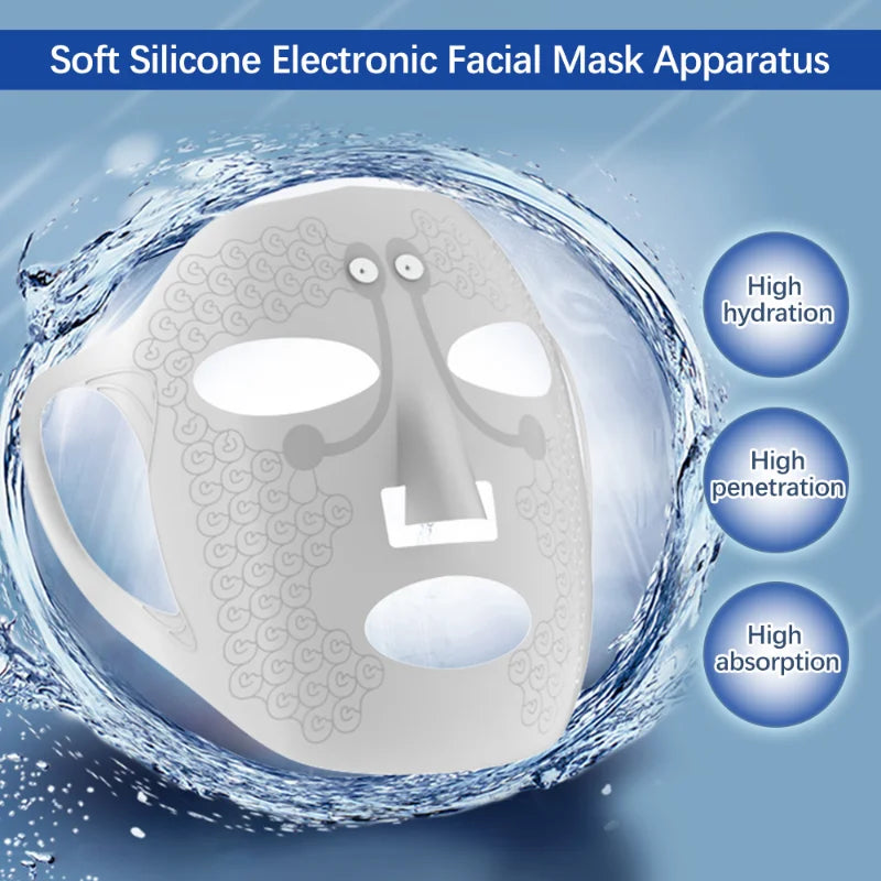 NEW EMS Facial Mask Low Frequency Microcurrent Double Chin Reduce Beauty Face Lifting Machine Hydration Skin Tightening Mask