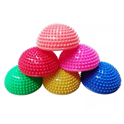 1pc PVC Yoga Ball 16cm Inflatable Massage Point Half Fit Ball Balance Trainer Stabilizer GYM Pilates Fitness Balancing Ball