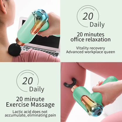 LCD Massage Gun Portable Electronic Massager Neck Massage Whole Body Massage Soothing Muscle Soreness Exercise Relaxation