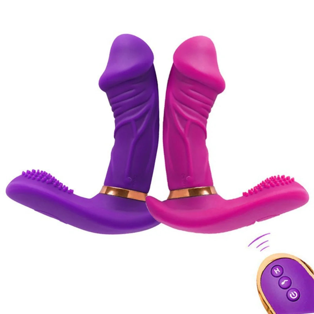 1PCS 10-Frequency Dual Vibration Strap On Dildo Clitoris Stimulator G spot Vibrator Masturbation Sex Toys for Woman Female