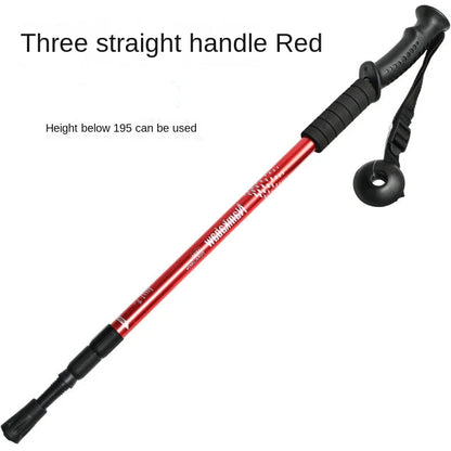 1pc Crutch Anti Shock Trekking Pole Ultralight Walking Sticks Adjustable Hiking Canes Telescopic Crutch for Nordic Walking Stick