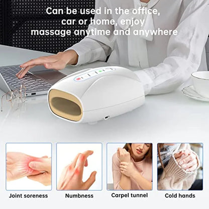 Air Compression Electric Hand Massager Palm Massage Wireless Hot Compress Relief Arthritis Pain Finger Massage Care Therapy Tool