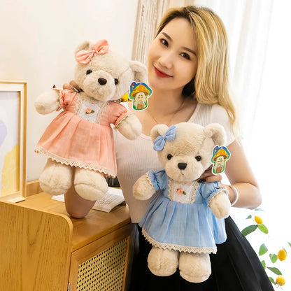 40cm Cute Floral skirt Bear Plush Toys For Girl Stuffed Toys Animals Princess Bear Doll Christmas Gift Party Decoration peluches