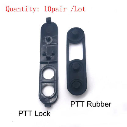 10PCS PTT Button Lock and PTT Rubber Key for Motorola XIR P3688 DEP450 DP1400 etc Radio Walkie Talkie Repair Kits