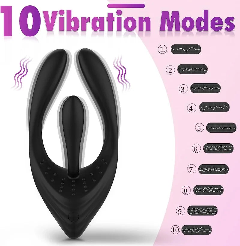 Women Stimulator Tongue Clitoral Stimulation Multivibrator and G-Spot with 10 Powerful Vibration Mode Dual Motors Waterproof