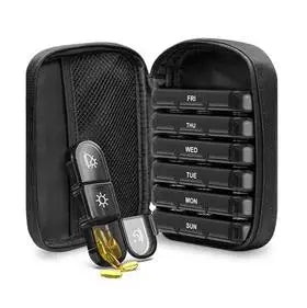 Pill Box 7 Days Organizer 21 Squares 3 Times A Day Portable Travel Large Compartment of Vitamin Medicine Fish Oil