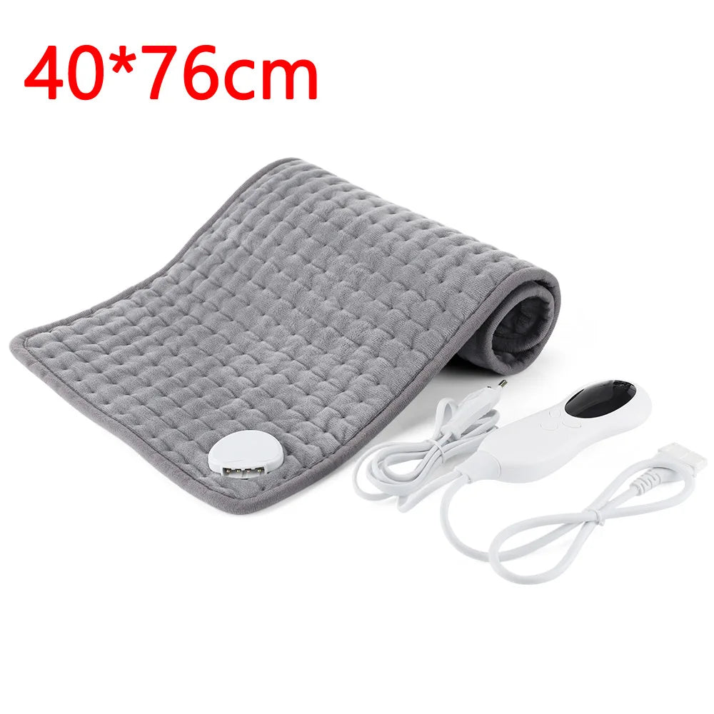 NEW Micro Plush Electric Heating Treatment Pad Winter Warm Washable Blanket Belly Waist Back Heat Pad Muscle Relaxation Support