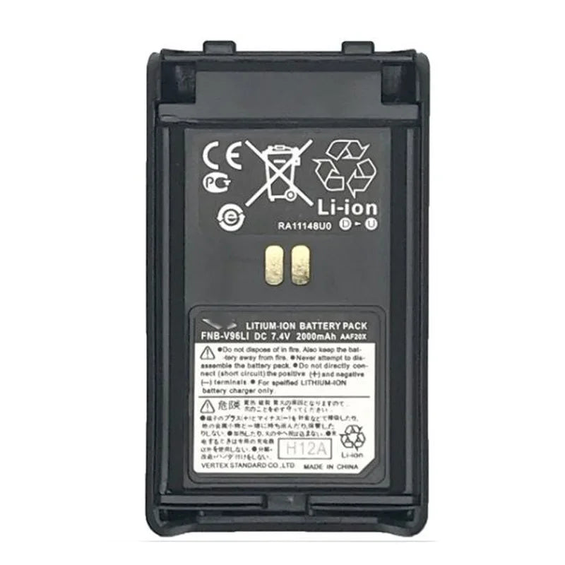 7.4V 2000mAh FNB-V96LI Rechargeable Li-ion Battery for YAESU Vertex VX351 VX354 VX-231 VX-350 VX-351 VX-354 Radio Walkie Talkie