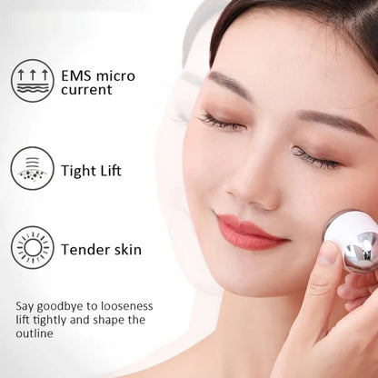 New Face Skin Lift Infrared Photon Rejuvenating Beauty Instrument EMS Vibration Massager Anti-wrinkle ION Essence Importer