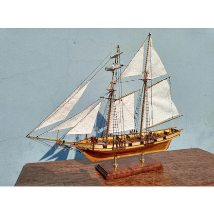 Wooden Assembled Ancient Sailboat Model Building Kits Sailboat DIY Hobby Sailing Toys for Kids Desktop Diorama Decoration