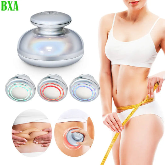 Mini 3 Colors LED Ultrasonic Body Slimming Machine with Vibration Heating EMS Body Massager  Lose Weight Cellulite Massager