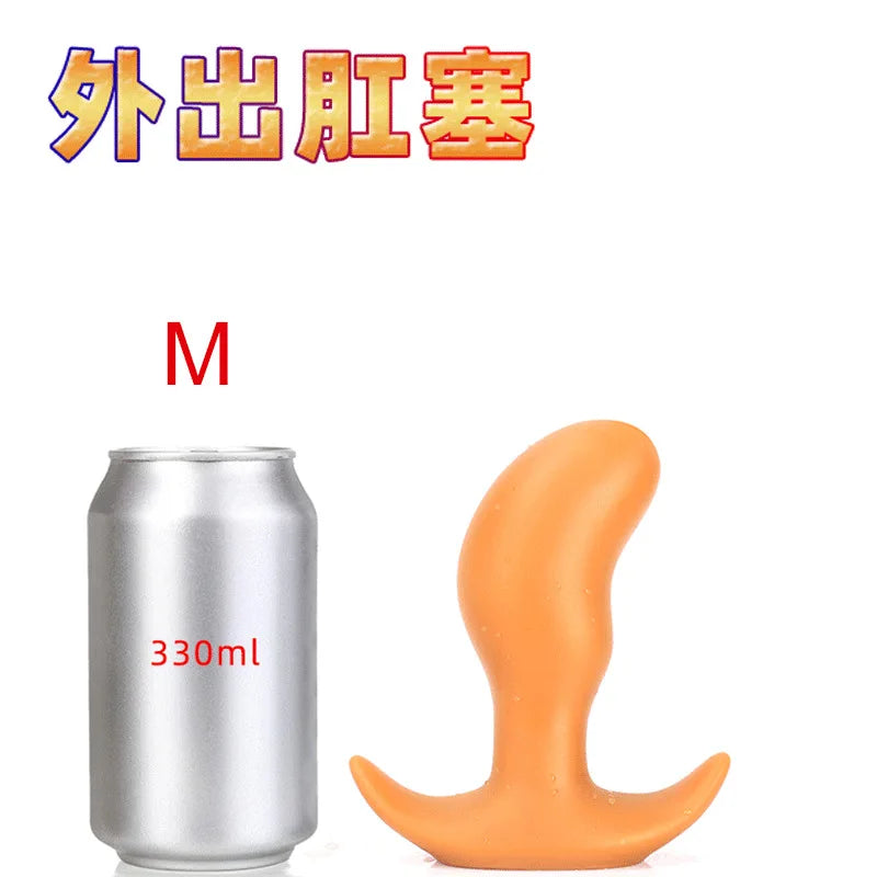 Sofe Silicone Pea Pod Anal Plug Butt Plug Vaginal Anal Dilator Invisible Wearing Anal Plug Powerful Sucker Stopper Gay Sexy Toys