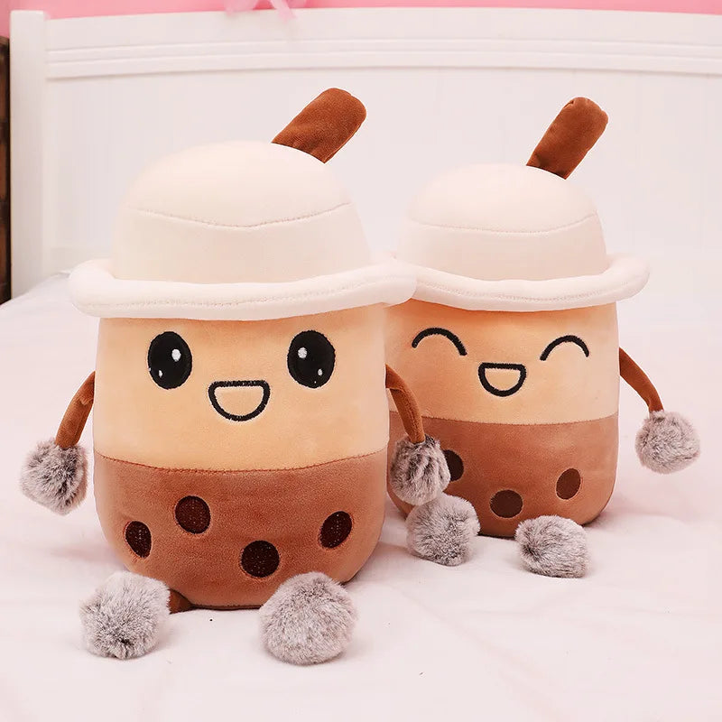 20-50cm Bubble Tea Cup Plush Toys Kawaii Fruit Milk Tea Design Kids Stuffed Doll Soft Pillow Cushion Girlfriend Birthday Gift