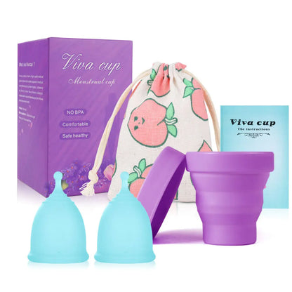 Silicone Menstrual Cup Medical Grade Sterilizer Feminine Hygiene Menstrual Cup Sterilizing Menstrual Period Cup for Women Lady