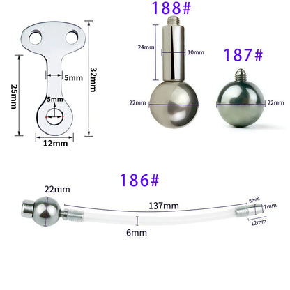 1PCS Stainless Steel Plate Negative Number Lock Smooth and Lightweight Penis Cage Male Control Sex Exercise Chastity Lock