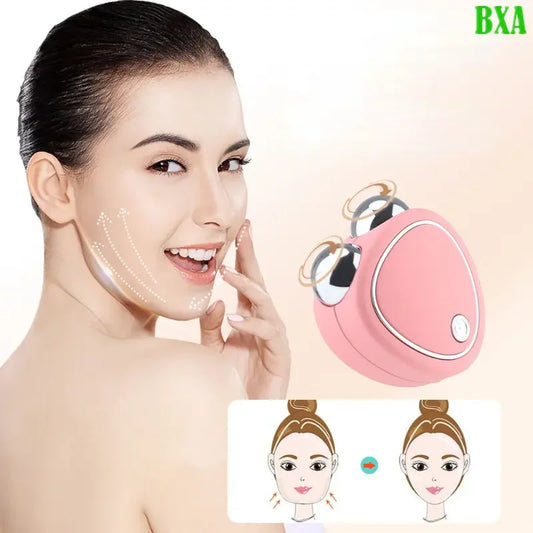 USB EMS Facial Massager Microcurrent Face Lifting Machine Roller Skin Tightening Rejuvenation Beauty Charg Facial Anti Wrinkle