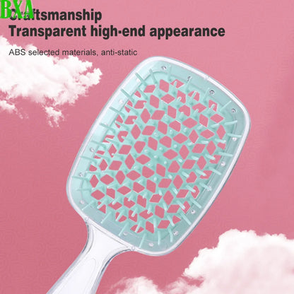 BXA Fluffy Modeling Comb Mesh Comb Hairdressing Hair Smoothing Honeycomb Comb Plastic Massage Comb Dry and Wet Hollow Comb