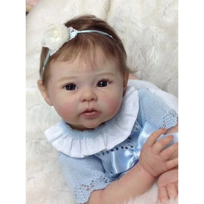 20inch Already Painted Finished and Unpainted Unfinished Reborn Baby Girl Doll Lifelike Soft Cloth Body Visible Veins