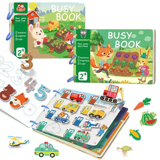 Baby Quiet Book Toys Early Education Sticker Sensory Learning Game Montessori Toy for Kids 3-6 Year Old Toddler Toys