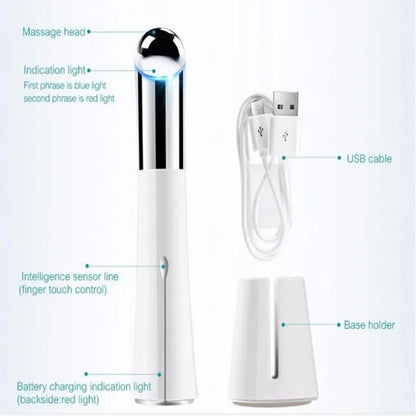 Eye Massager Microcurrent Wireless Ultrasonic Eye Lifting Anti Wrinkles Eye Bags Dark Circles Anti-Puffiness for Eye Cream Tools