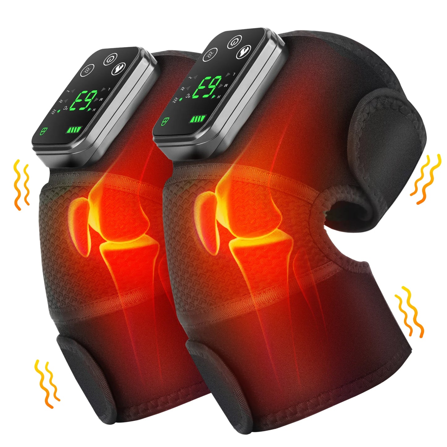 NEW Knee Massager Heating Vibrating Heat Treatment for Knee Shoulder Arthritis Massage Joint Muscle Relax Warm Wrap Knee Support